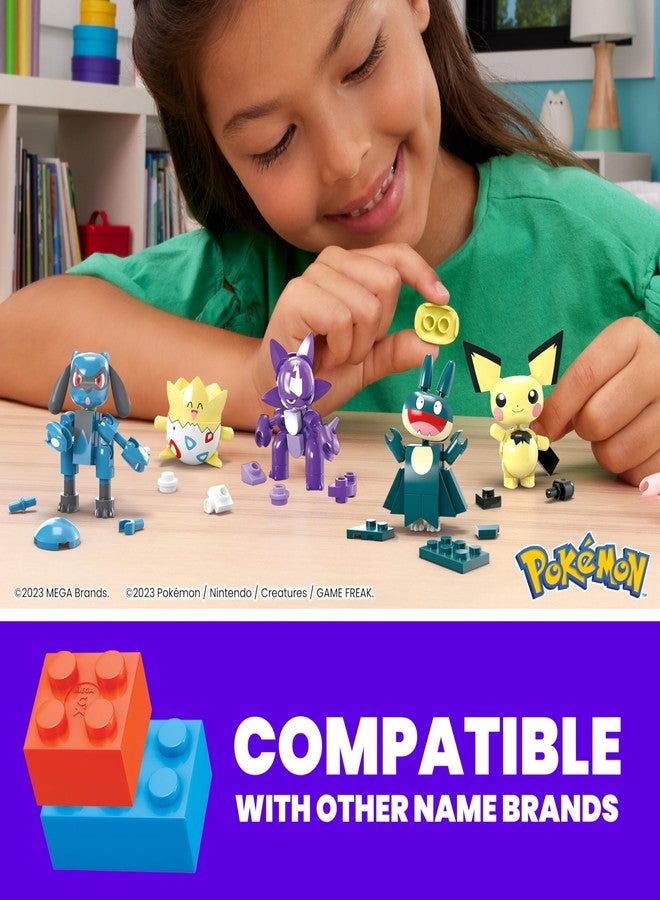 Mega Brands MEGA Pokemon Building Toys Set Trainer 8 Pack with 189 Pieces, 8 Articulated and Poseable Characters, 2 Inches Tall, for Kids - Image 2